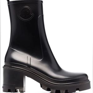 MONCLER Logo-embossed Rubber Rain Boots